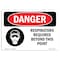 Signmission OSHA Danger, Respirators Required Beyond This Point, 10in X 7in Decal, 10" W, 7" H, Landscape OS-DS-D-710-L-1545 - alternate 1